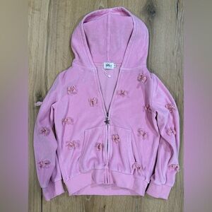 Lola + The Boys Pink Bow Hoodie